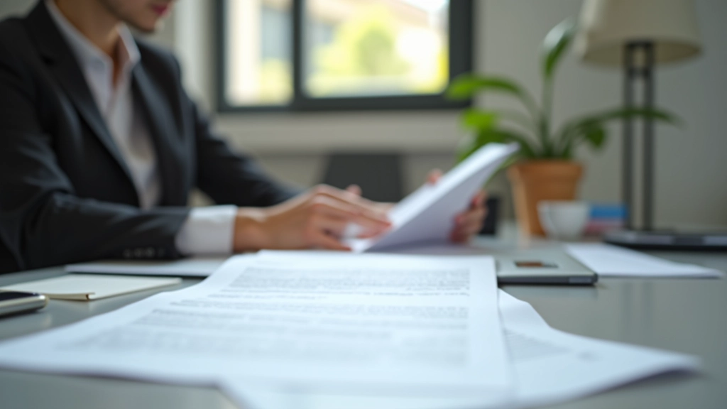 Ambiente profissional de constituição de empresas com documentos legais e formulários de registo